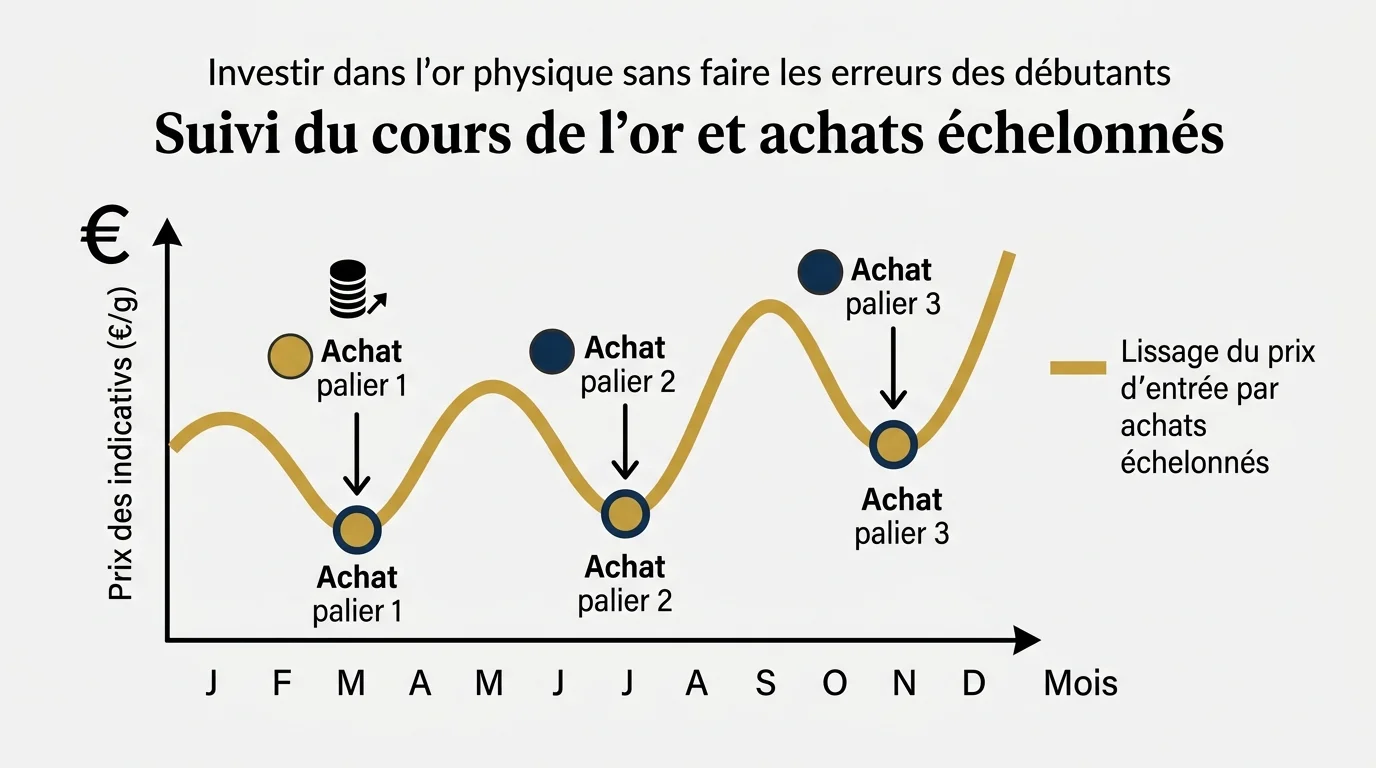 Suivi du cours de l'or et achats échelonnés