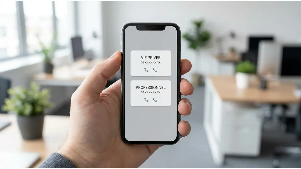 Deux numéros de téléphone gérés depuis une seule application sur smartphone