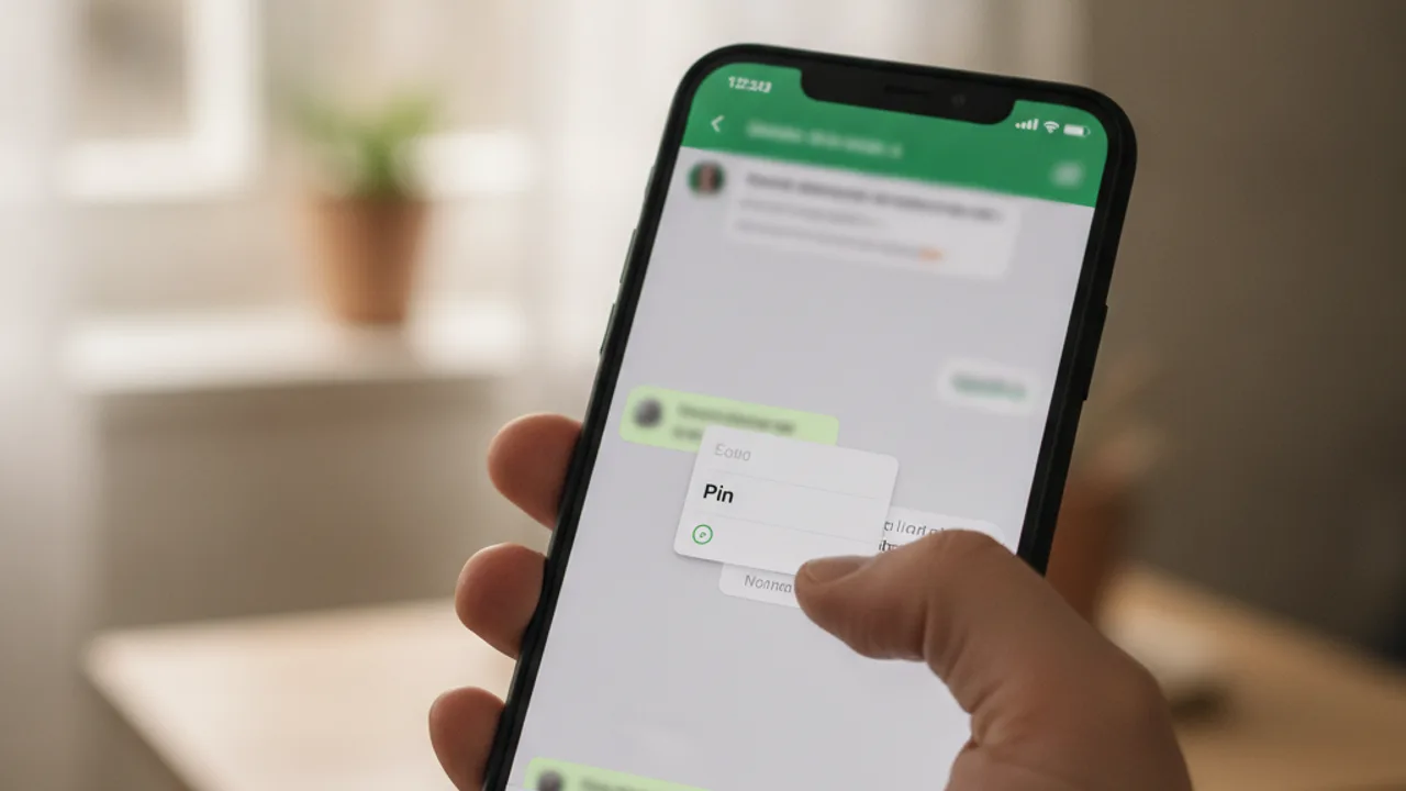 Épingler un message par appui long sur Android et iPhone