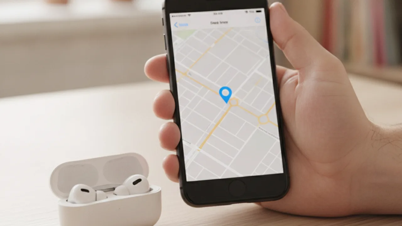 L'app Localiser affiche la dernière position des AirPods sur une carte