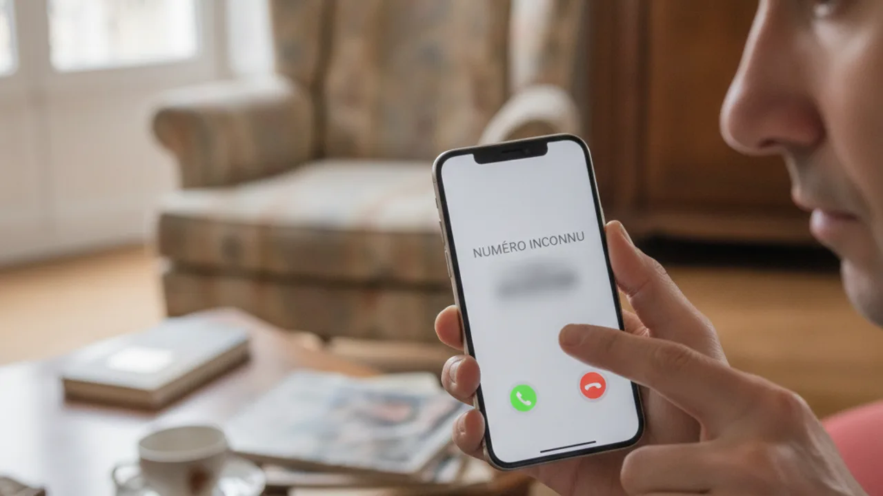 Personne hésitant à décrocher un appel d'un numéro inconnu