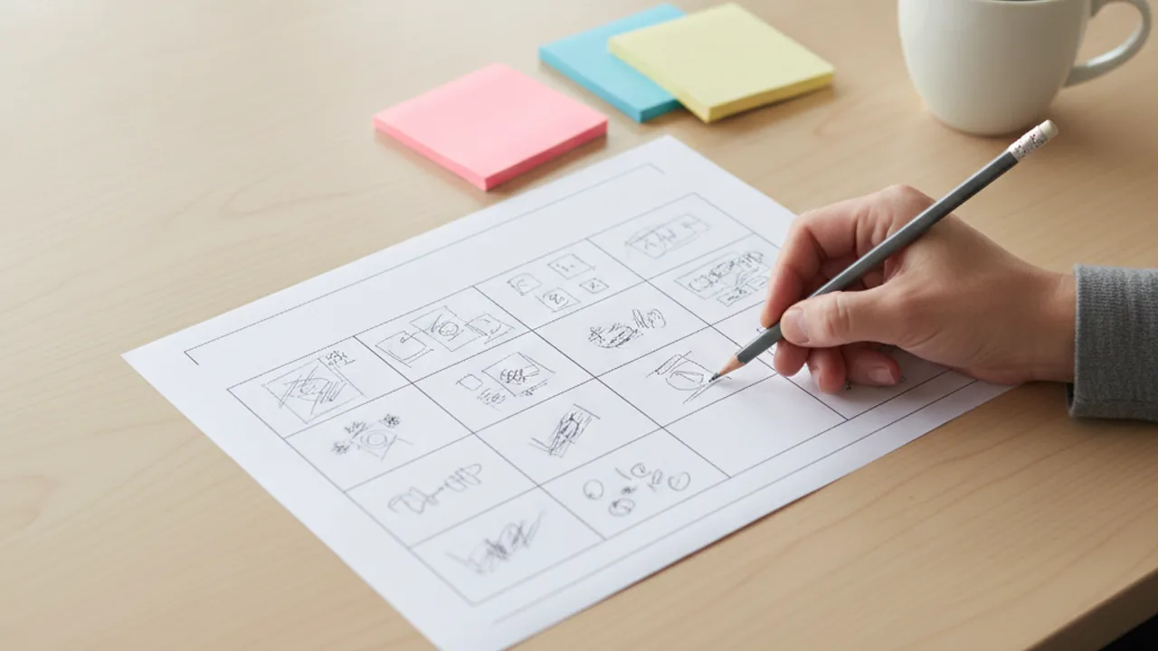 Le storyboard annoté avant le lancement de l'animation